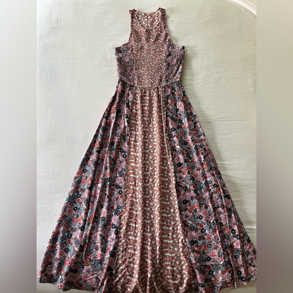 Long Halter multi-colored Dress